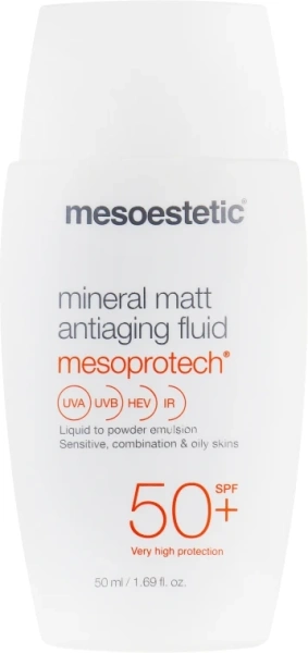 Миниральная матирующая антивозростная сыворотка / Mineral matt antiaging fluid SPF50 Mesoestetic купить