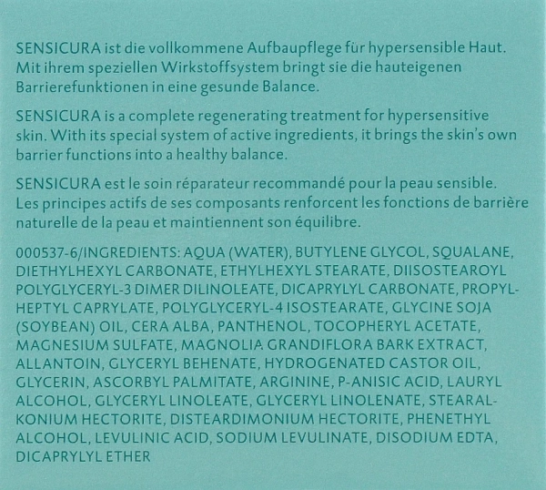 Інтенсивний крем для чутливої шкіри SENSICURA / SENSICURA INTENSIVE CREAM / Dr. Spiller купить
