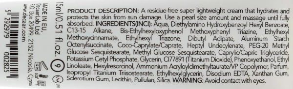 Крем-фильтр Люминос суперлегкий для сияния SPF50 / Advanced Luminous SPF50 / DECAAR