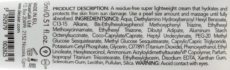Крем-фильтр Люминос суперлегкий для сияния SPF50 / Advanced Luminous SPF50 / DECAAR