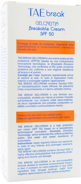 Солнцезащитный крем-гель для лица и тела SPF50 / TAE BREAK GEL CREMA SPF50 / Biogena купить