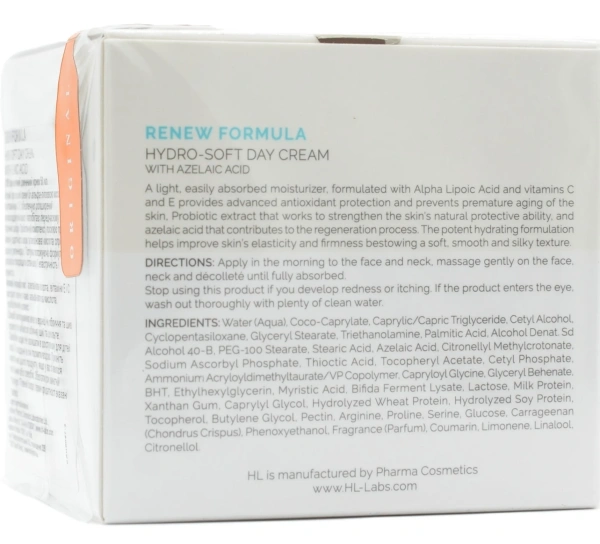 Увлажняющий крем с липоевой кислотой для нормальной и сухой кожи / RENEW Formula HYDRO-SOFT CREAM / Holy Land купить