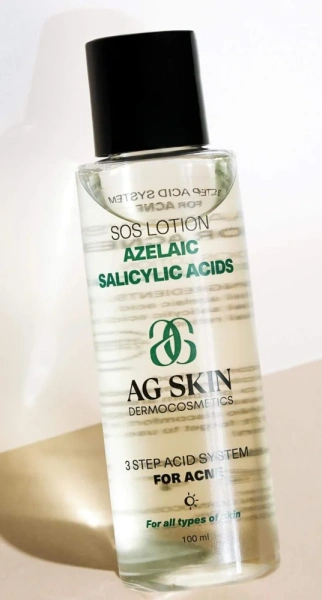 Лосьйон з азелаїновою та саліциловою кислотами / SOS lotion azelaicsalicilic acids / AG Skin