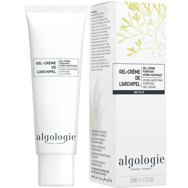 Очищающий и увлажняющий матирующий гель-крем / Hydro-Matifying Purifying Gel-Cream / Algologie купить