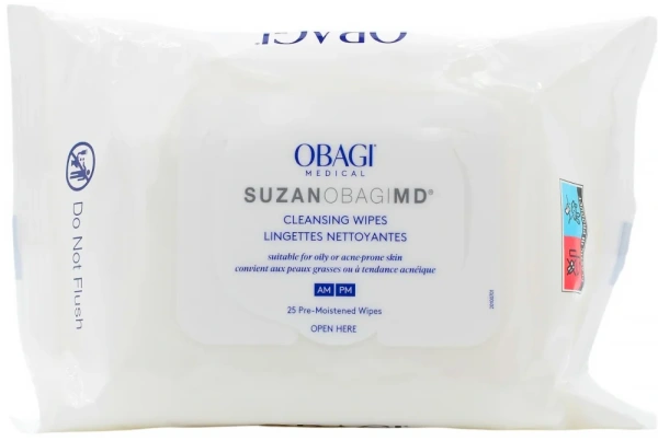 Текстуровані серветки для очищення проблемної шкіри / SUZANOBAGIMD Acne Cleansing Wipes / Obagi Medical