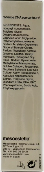 Регенеруючий крем під очі / Radiance DNA eye contour / Mesoestetic купить