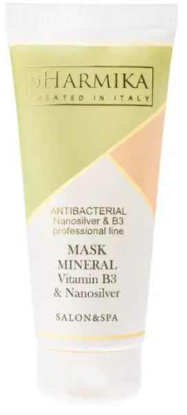 Мінеральна маска, поросужаюча, з вітаміном В3 і наносеребром / Mask Antibacterial Vitamin B3 & Nanosilver / pHarmika