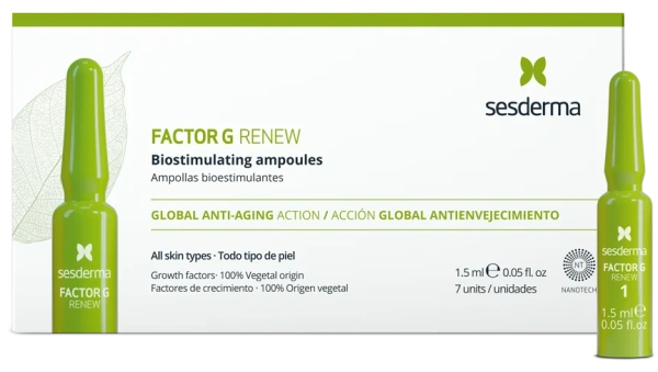 Біостимулюючі ампули для обличчя / Factor G Renew Ampollas Biostimulants / Sesderma