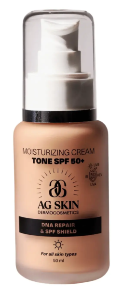 Зволожуючий крем із тоном / Moisturising cream tone SPF 50+ AG Skin / AG Skin