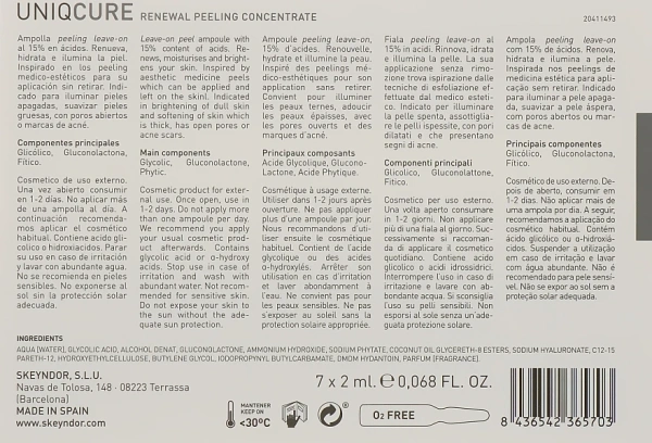 Концентрат обновляющий пилинг / Uniqcure Renewal peeling concentrate / Skeyndor купить