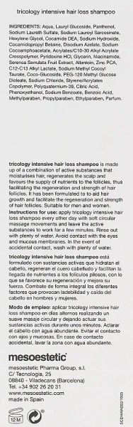 Шампунь проти випадіння волосся / Ttricology intensive hair loss shampoo / Mesoestetic купить