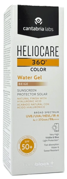 Солнцезащитный увлажняющий водный гель с тоном / HELIOCARE 360 WATER GEL COLOR SPF50+ BEIGE / Cantabria Labs купить