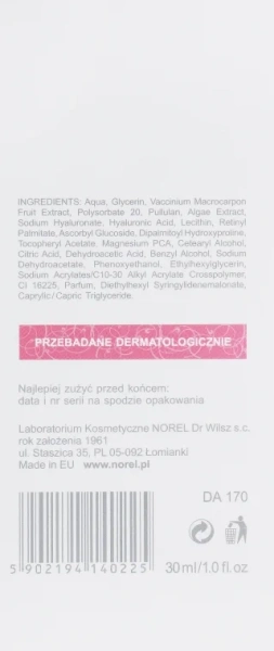 Ліфтингуюча сироватка з екстрактом журавлини для зрілої шкіри / Face Rejuve – Lifting cranberry serum / Norel купить