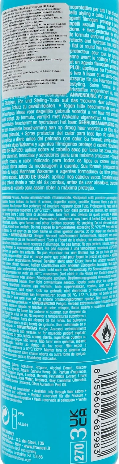 Термозахисний спрей для волосся / 128 Protect Me Thermo Spray / Framesi