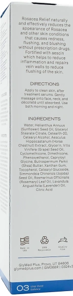 Крем проти розацеа та почервоніння шкіри / Rosacea Relief / GlyMed Plus купить