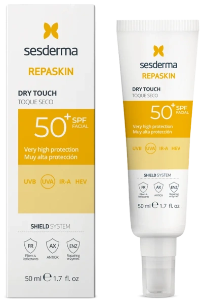 Сонцезахисний крем-гель SPF50 / Repaskin Dry Touch SPF50+ / Sesderma