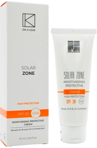 Сонцезахисний зволожуючий крем SPF30+ / Solar Zone moisturizing protective cream SPF30+ / Dr.Kadir