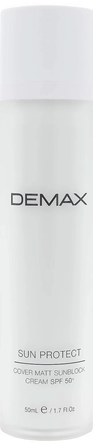 Солнцезащитный матирующий крем санблок с тоном SPF 50 / Demax