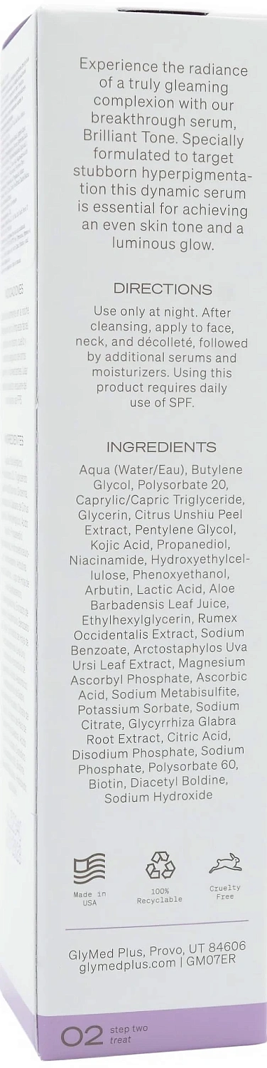 Освітлювальна сироватка / Brilliant Tone / GlyMed Plus