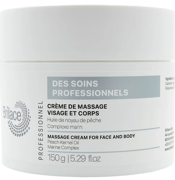Масажний крем / Massage cream for face and body / Brilace