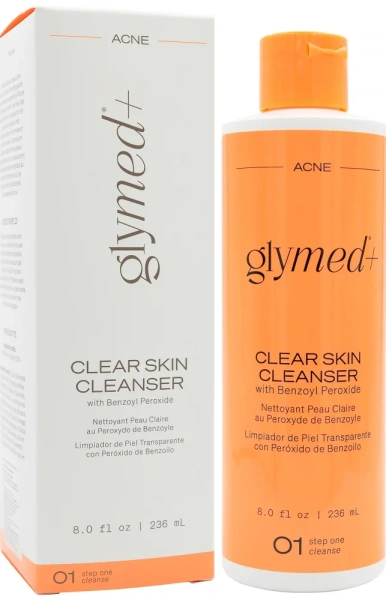 Лікувальне гелеве очищення з пероксидом бензоїл / Clear Skin Cleanser with Benzoyl Peroxide / GlyMed Plus