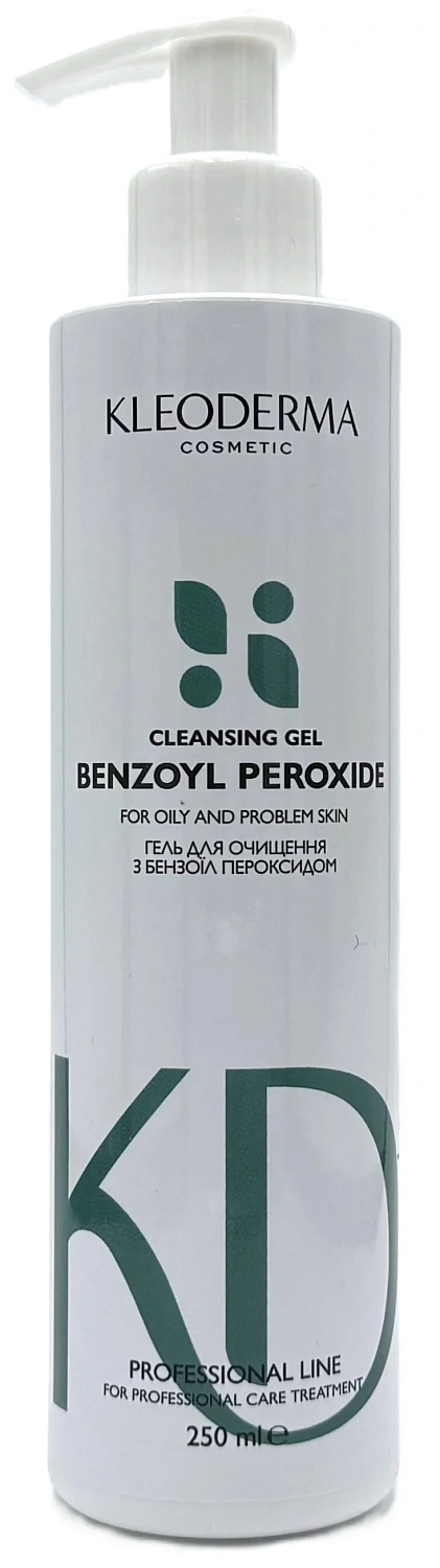 Гель з бензоїл пероксидом / Benzoyl Peroxide Cleansing Gel / KleoDerma