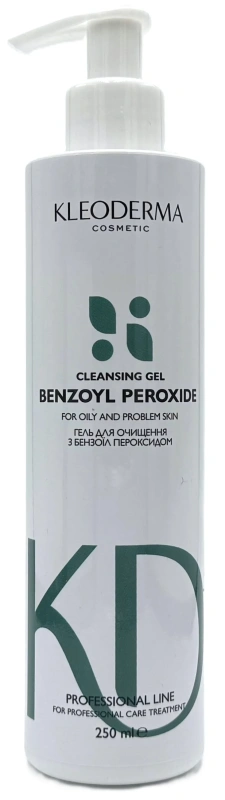 Гель з бензоїл пероксидом / Benzoyl Peroxide Cleansing Gel / KleoDerma купить