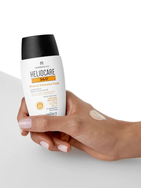 Солнцезащитный минеральный крем-флюид SPF50 для чувствительной кожи Heliocare 360º / HELIOCARE 360º MINERAL TOLERANCE FLUID SPF50 / Cantabria Labs купить