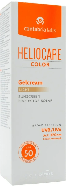 Тональний сонцезахисний гель-крем SPF 50 для нормальної та сухої шкіри / Heliocare Color Gelcream SPF50 / Cantabria Labs