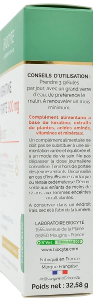 Зміцнює та допомагає відростити довжину волосся / KERATINE FORTE 900MG BOOST PACK K-Amine / Biocyte купить