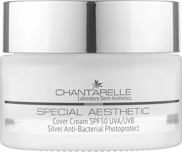 Антбактериальный крем с серебром / Cover Cream SPF50 UVA/UVB Silver Anti-Bacterial Photoprotect / Chantarelle купить
