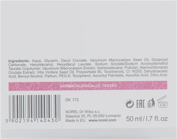 Восстанавливающий клюквенный крем / Face Rejuve – Revitalizing cranberry cream / Norel купить