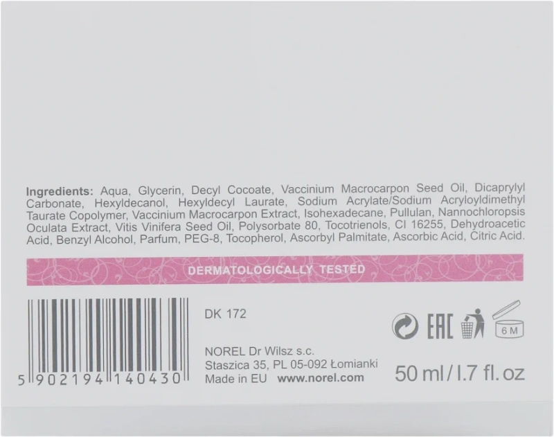 Восстанавливающий клюквенный крем / Face Rejuve – Revitalizing cranberry cream / Norel купить