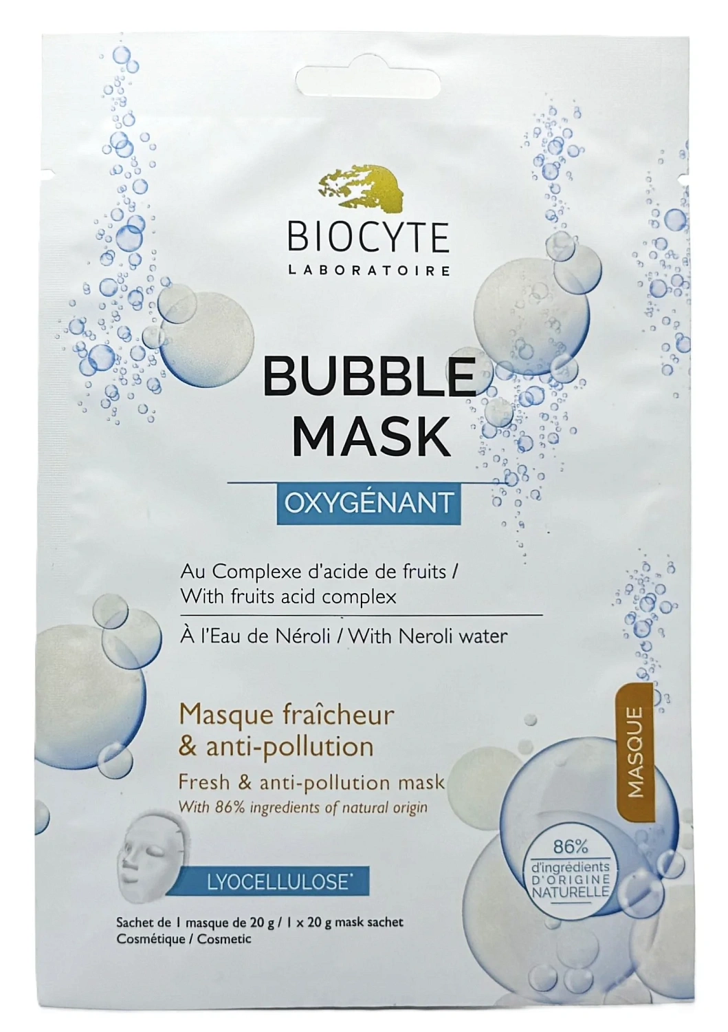 Пузырьковая маска очищает и освежает кожу лица / Biocyte Bubble Mask / Biocyte