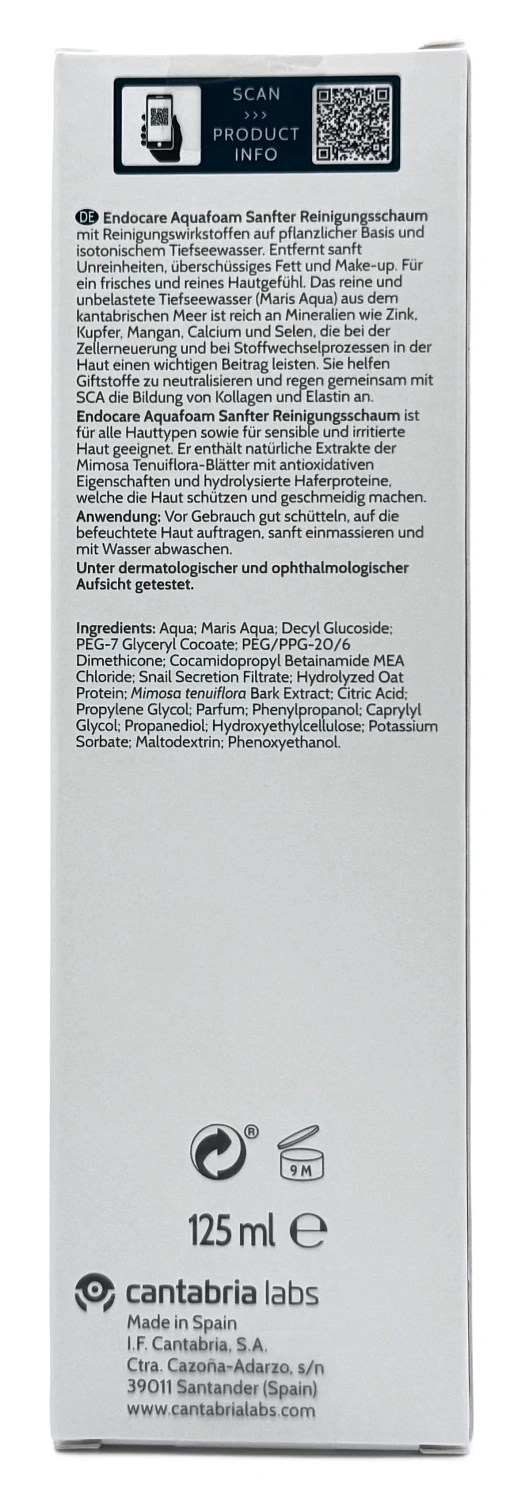 Деликатная очищающая пенка для лица Endocare / ENDOCARE AQUAFOAM LIMP FAC / Cantabria Labs