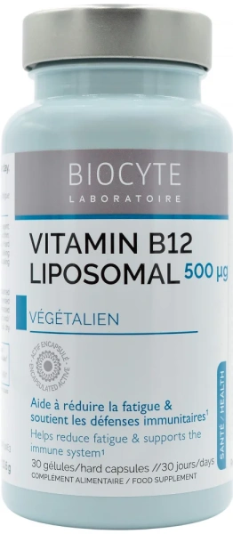 Зменшує втому та підтримує імунітет / VITAMINE B12 liposomal / Biocyte купить