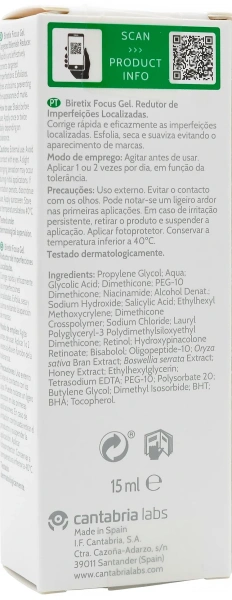 Фокус-гель для кожи с акне / BIRETIX Focus Gel / Cantabria Labs купить