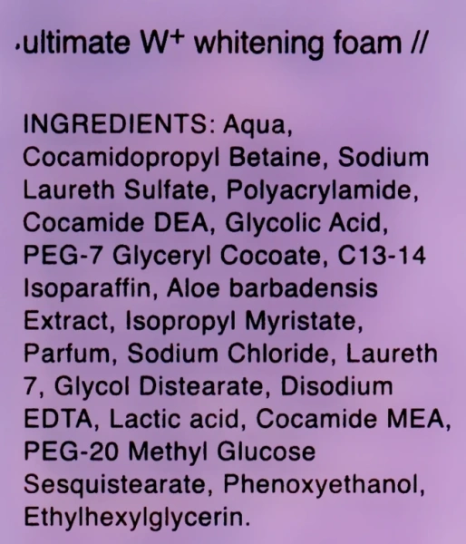 Ultimate W+ осветляющая пенка для умывания / Ultimate W+ whitening foam / Mesoestetic купить