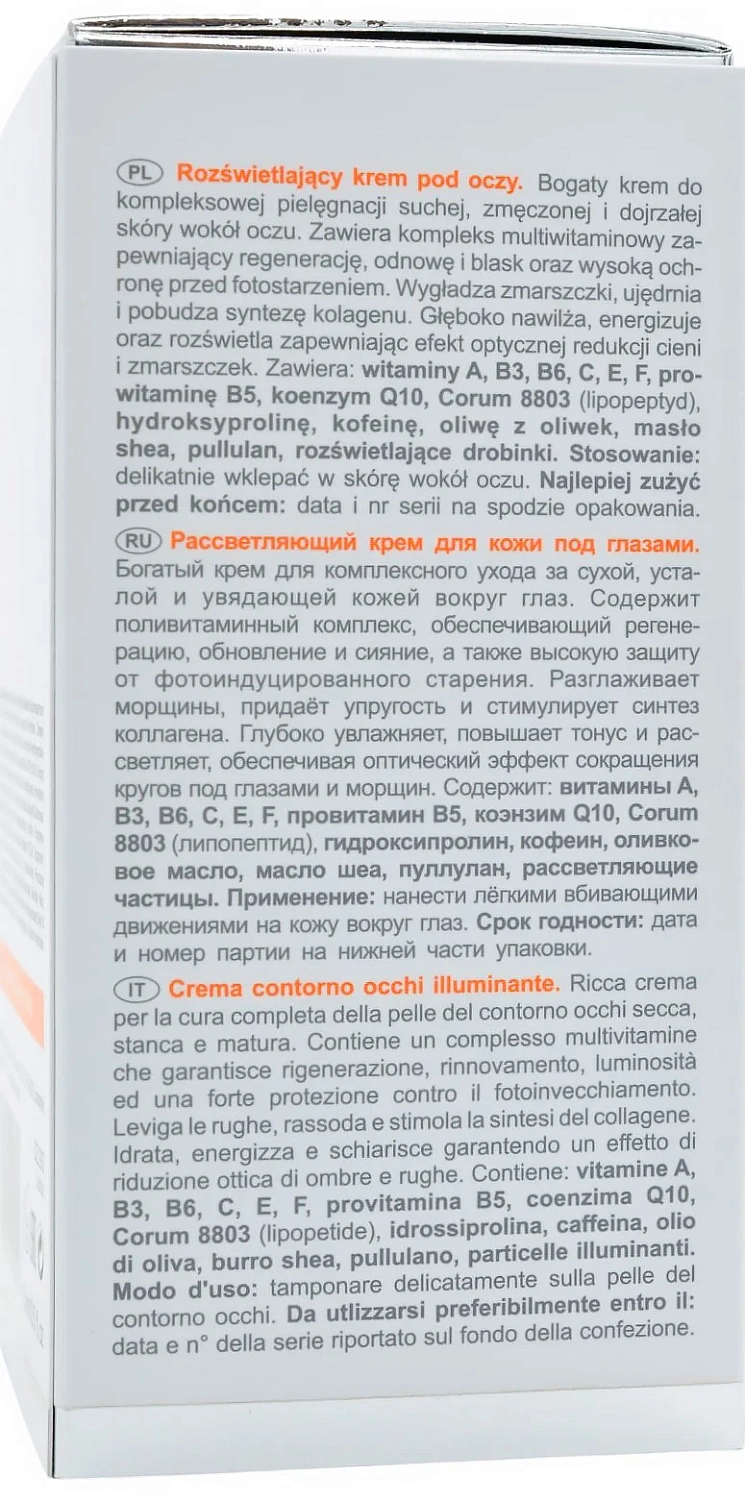 Мультивитаминный осветляющий крем для глаз / MultiVitamin – Brightening Eye Cream / Norel