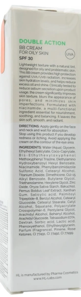 BB крем для жирної шкіри / Double Action BB Cream For Oily Skin SPF30 / Holy Land купить