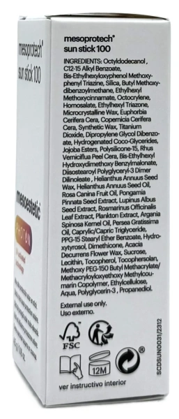 Відновлюючий  сонцезахисний стік для чутливих зон / Sun protective repairing stick SPF100 + / Mesoestetic купить