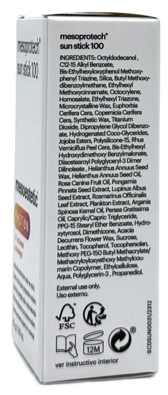 Відновлюючий  сонцезахисний стік для чутливих зон / Sun protective repairing stick SPF100 + / Mesoestetic купить