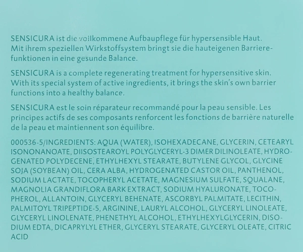 Крем для чувствительной кожи SENSICURA / SENSICURA REGENERATION CREAM / Dr. Spiller купить