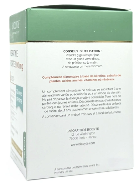 Укрепляет и помогает отрастить длину волос / KERATINE FORTE 900MG BOOST PACK K-Amine / Biocyte