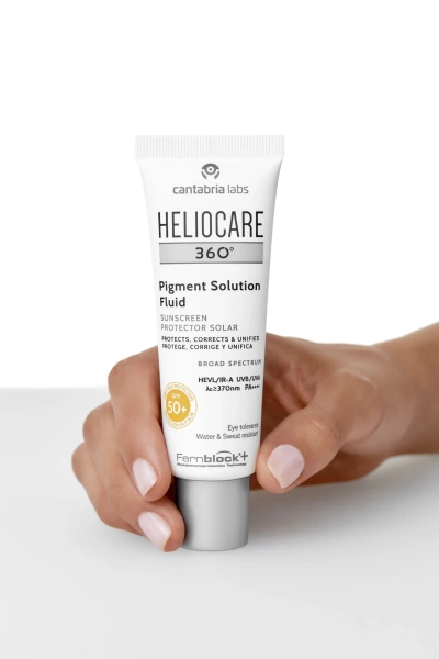 Сонцезахисний флюїд для шкіри з гіперпігментацією / HELIOCARE 360º PIGMENT SOLUT / Cantabria Labs купить