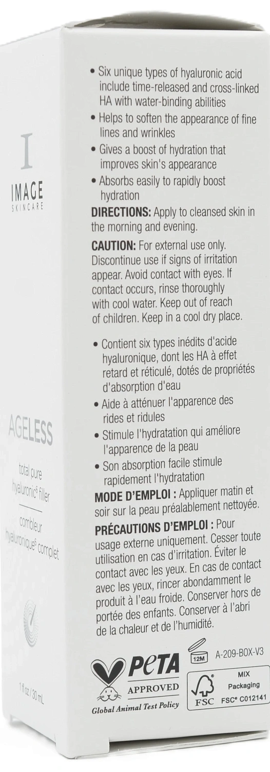 Концентрат гиалуроновой кислоты / AGELESS Total Pure Hyaluronic Filler / Image Skincare