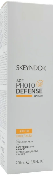 Захисний спрей для тіла SPF 50 / Body protective b-phase SPF 50 Age Photo Defense / Skeyndor