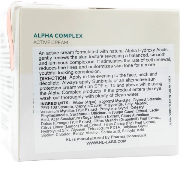 Активный крем с АНА / ALPHA COMPLEX ACTIVE CREAM / Holy Land купить