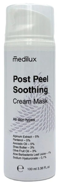 Крем-маска после пилингов успокаивающая / Post Peel Soothing Cream Mask / MEDILUX купить
