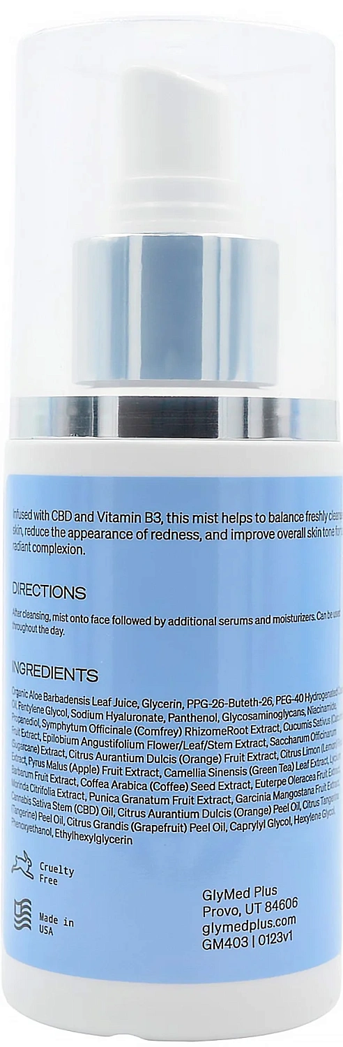 Тоник-спрей с каннабиноидами / CBD Skin Mist / GlyMed Plus